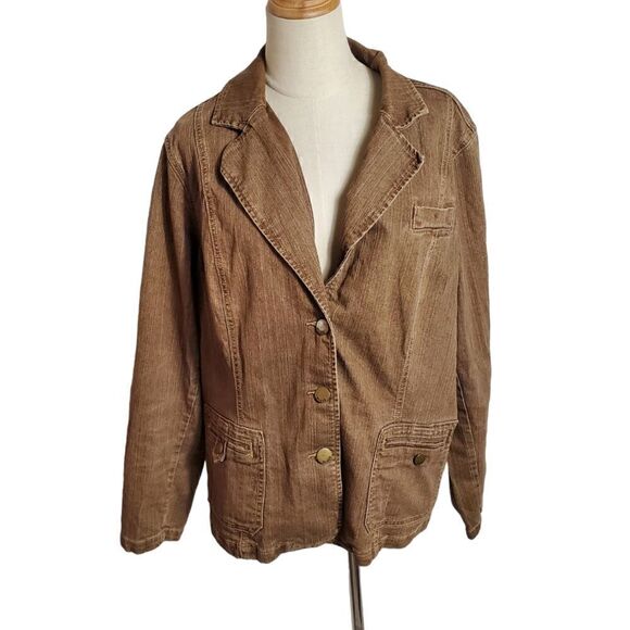 Mwah Vintage Brown Denim Jacket - Picture 1 of 7